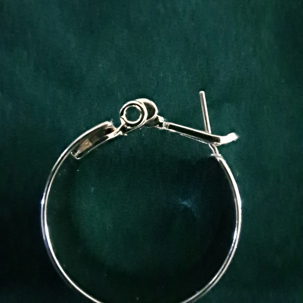 Vintage Monet Silver-Tone Hoop Earrings